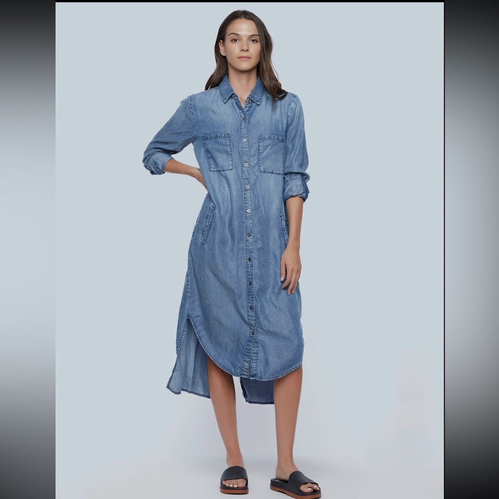 Wash Lab Chambray Shirtdress